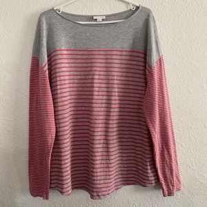 J. Jill Striped Long Sleeve Tee